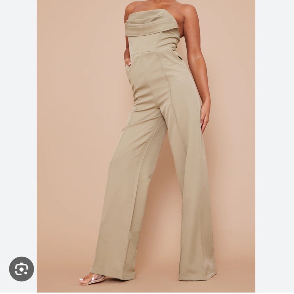 Pretty little thing green jumpsuit